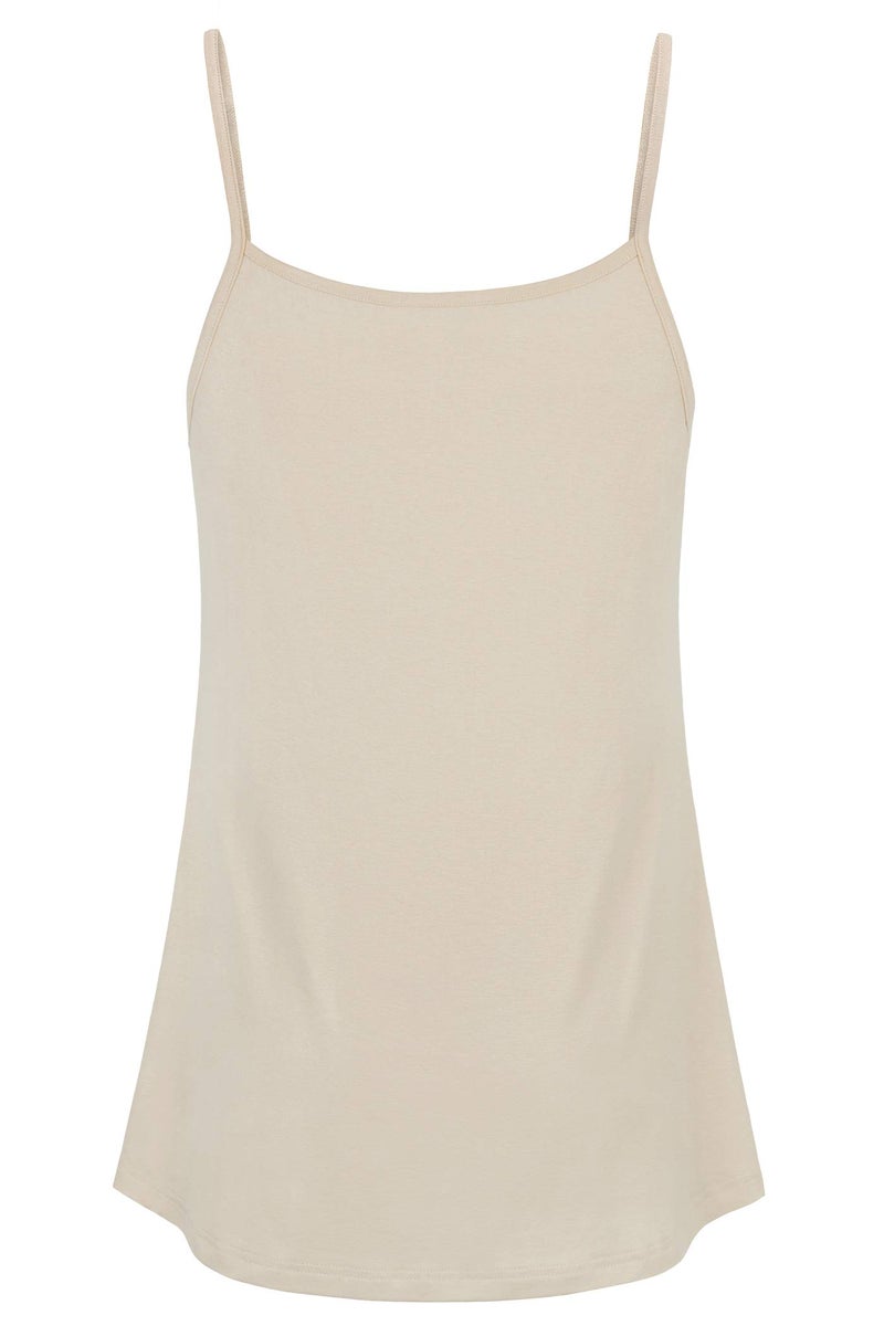 BEPEI Summer Clothes for Women,Ladies Comfortable Breathable Loose Fit Tank Top Going Out Career Tunic Shirt Lounge Wear Oversized Plus Size Beige 2XL - Image 2